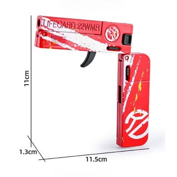 Lifecard Vouwbaar Soft Bullet Pistool - Speelgoed Shell, Verzenden