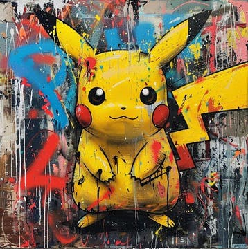 I_KONIQ - POP-KACHU #3 (SET OF 4 CANVAS)