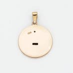 Hanger - 18 karaat Geel goud Diamant (Natuurlijk) - Robijn