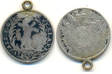 20 Kreuzer 1780 Schweiz St Gallen: Abt Beda Angehrn, Verzenden