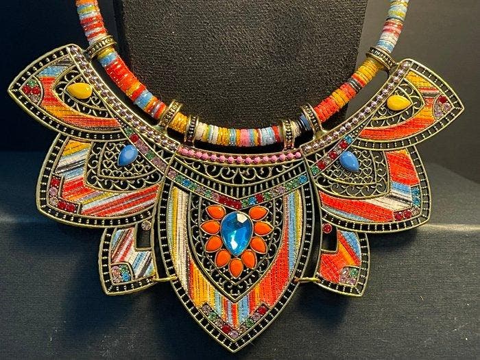 Indische Koninklijke Set in Goud en Meerkleurig –, Antiek en Kunst, Kunst | Designobjecten