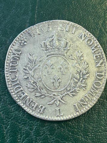 Frankrijk. Louis XV (1715-1774). Ecu 1745-L, Bayonne (Zonder