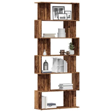 vidaXL Boekenkast 80x24x192 cm bewerkt hout oud houtkleurig, Verzenden