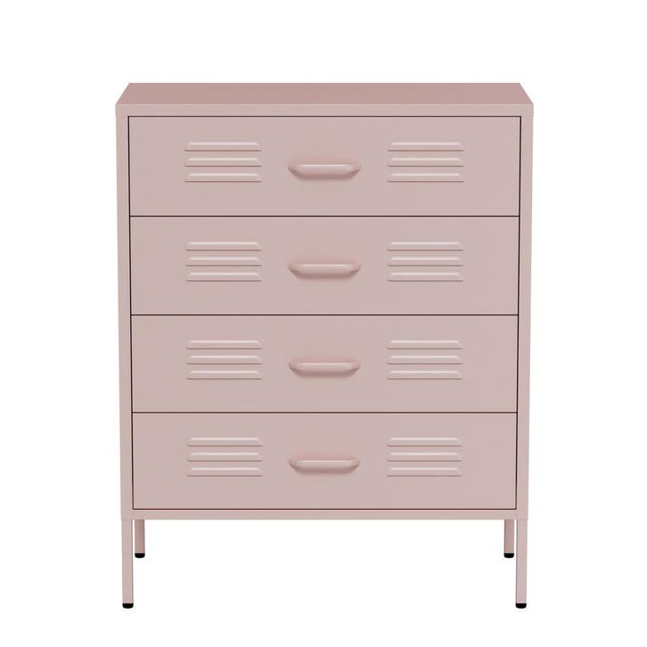 Lendo Online Commode 80x40x100 cm Métal Rose, Maison & Meubles, Armoires | Commodes
