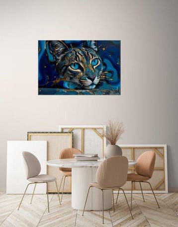 Lea Roche - Merone cat, unique toile