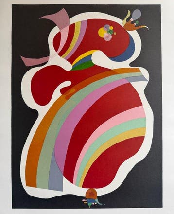 Wassily Kandinsky (1866-1944) - La forme rouge, Antiek en Kunst