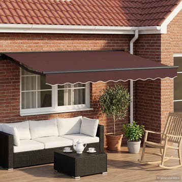 vidaXL Handbediende luifel met LEDs, Tuin en Terras, Verzenden, Nieuw