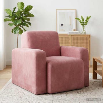 vidaXL Fauteuil Roze fluweel, Verzenden