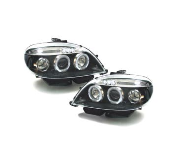 Phares Pour Citroen Saxo 99-03 Led Angel Eyes Fond Noir, Verzenden, Nieuw