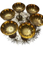 Drinkservies voor 6 (6) - Verzilverd, Verguld, Metaal - Set