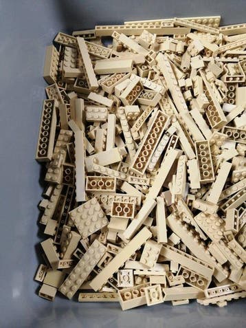 Lego - geen serie - Partij van 1000 Tan bouwstenen -, Nieuw