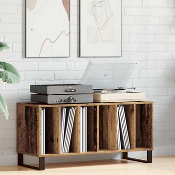 vidaXL Platenkast met plank Oud hout 100 x 38 x 48 cm, Verzenden, Nieuw