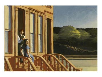 Edward Hopper - “Sunlight on Brownstones, 1956”. - 40 x 30