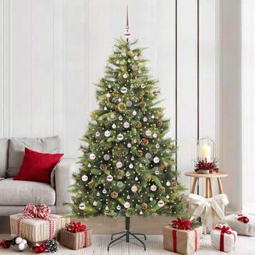 vidaXL Kunstmatige Scharnierende Kerstboom met Kegels Groen, Diversen, Kerst, Verzenden, Nieuw