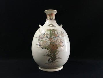 Stunning Antique Japanese Satsuma Ceramic Vase - Fine Gilt &