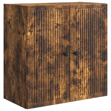 vidaXL Wandkast Gerookt eiken 59 x 31 x 60 cm Bewerkt hout, Verzenden