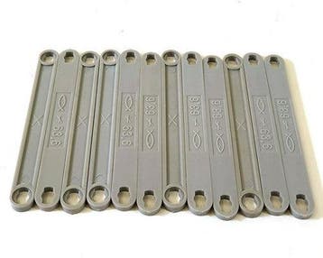 Vintage Fischertechnik I-Strut 63.6 – grijs – 12 stuks, Verzenden, Nieuw