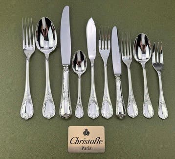 Christofle - Tafelservies voor 12 (126) - Marly - Verzilverd