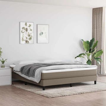 vidaXL Boxspring bed stof taupe 160x200 cm, Huis en Inrichting, Slaapkamer | Bedden, Verzenden, Nieuw