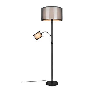 Trio BURTON vloerlamp | E27 Fitting | mat zwart met zwart |, Verzenden