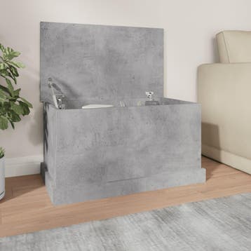 vidaXL Opbergbox 70x40x38 cm bewerkt hout betongrijs, Verzenden, Nieuw