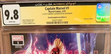 Captain Marvel #1 - Signed J. Scott Campbell – JSA Authentic