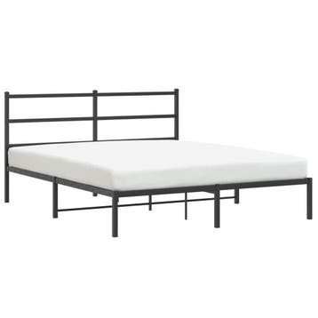 Bedframe metaal 160x200cm - Zwart - Nu 41% goedkoper! Sla..., Verzenden, Tweepersoons, Zo goed als nieuw, 200 cm