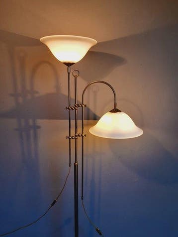 berliner - Staande lamp - Messing - dubbele lamp