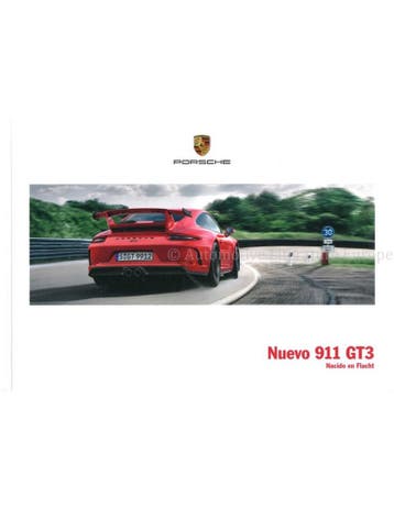 2018 PORSCHE 911 GT3 HARDCOVER BROCHURE SPAANS, Ophalen of Verzenden, Nieuw