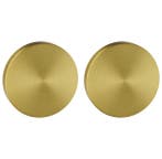Set van twee blinde plaatjes ø52x6mm Permafix PVD goud, Nieuw