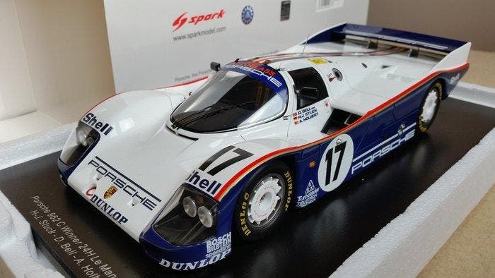 Spark 1:18 - Modelauto - Porsche 962 C Le Mans 1987 18LM87, Hobby en Vrije tijd, Modelauto's | 1:5 tot 1:12