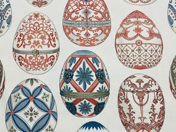 Katoenen Panama-stof “Imperiale Fabergé-eieren” – Luxe