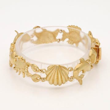 Armband - 14 karaat Geel goud - Zeemotief, Nieuw