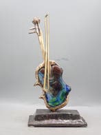 Yves Lohe (1947) - sculptuur, Violon - 29.7 cm - Brons, Glas, Antiquités & Art