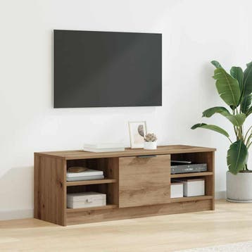 vidaXL TV Kast 102 x 35 x 36,5 cm Artisan Eiken Bewerkt hout, Verzenden, Nieuw