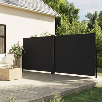 vidaXL Windscherm uittrekbaar 180x1000 cm zwart, Verzenden