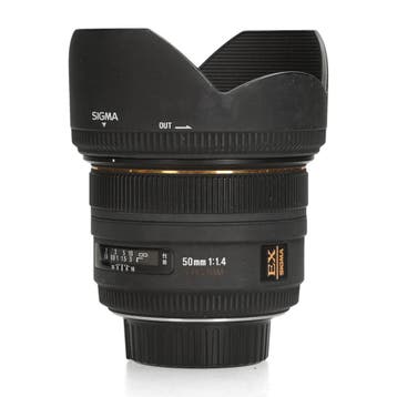 Sigma 50mm f/1.4 EX DG HSM - Nikon F - 1 jaar garantie, Ophalen of Verzenden, Comme neuf