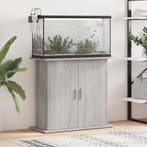vidaXL Aquariumstandaard 81x36x73 cm bewerkt hout grijs, Verzenden