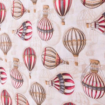 BA147 - Decoratieve stof met luchtballonnen – Vintage