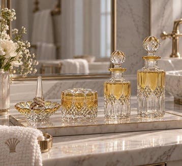 Art Deco Toiletset (4) - Val Saint Lambert - Glas -