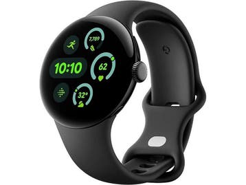 Google Pixel Watch 3 41 mm matzwart op sportbandje obsidiaan, Verzenden, Zo goed als nieuw, Google