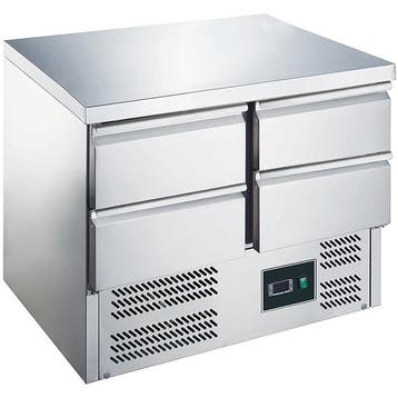SARO Gekoelde werkbank met laden - ES 901 S/S TOP 0/4, Verzenden, Nieuw in verpakking, Koelen en Vriezen