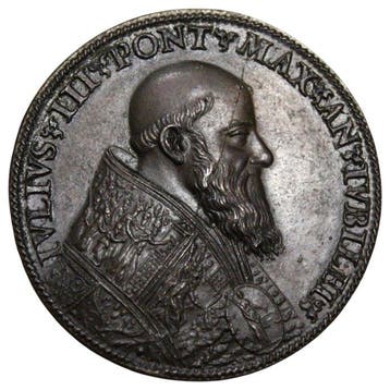 Vaticaan. Medal Medalha Papal em Bronze – Papa Júlio III: O