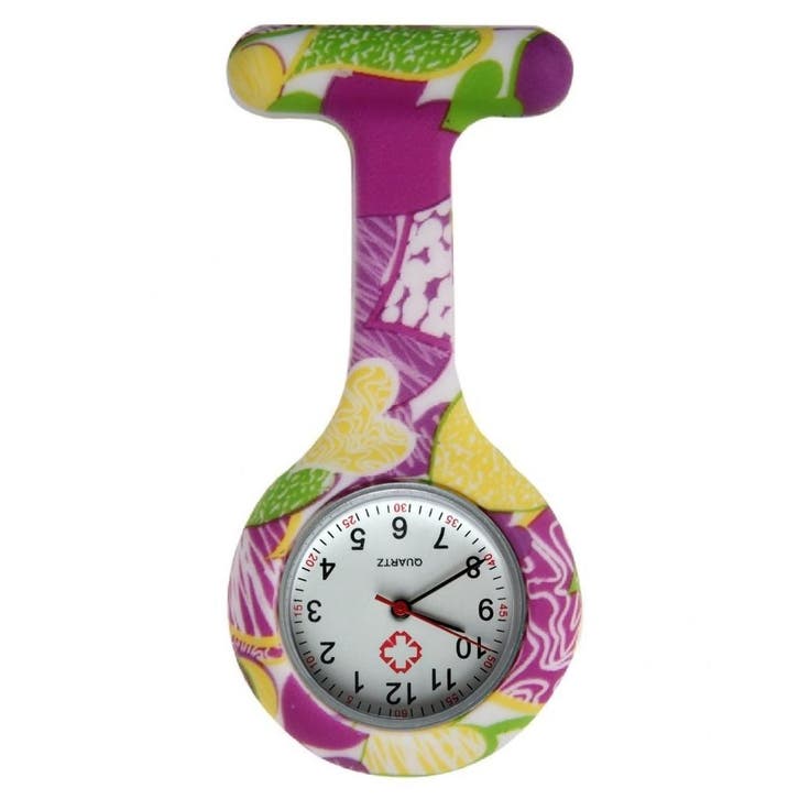 Fako - Verpleegstershorloge - Siliconen RVS Print - Flower, Handtassen en Accessoires, Horloges | Dames, Verzenden