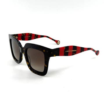 Carolina Herrera - *NEW* - Brown Acetate - Red Details -