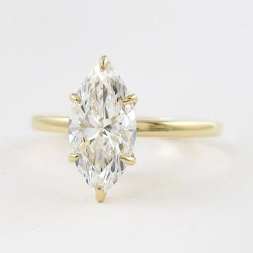 Ring - 14 karaat Geel goud - 3.02ct. tw. Diamant (Lab-grown)