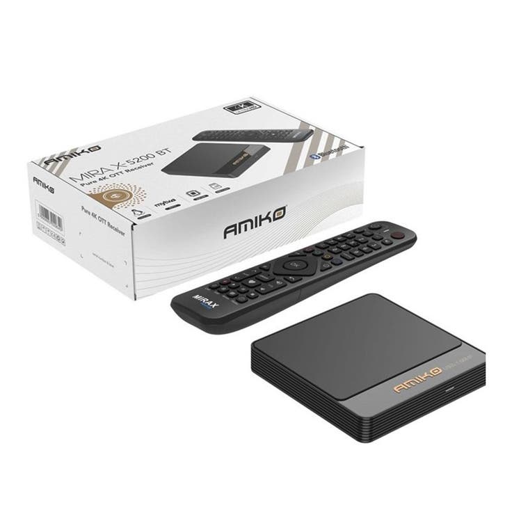 Amiko Mira X5200 BT - Linux TV mediastreamer - Bluetooth Ed, Telecommunicatie, Zenders en Ontvangers, Ophalen of Verzenden