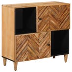 vidaXL Opbergkasten Bruin 80 x 33,5 x 75 cm Massief Mango, Maison & Meubles, Accessoires pour la Maison | Étagères pour CD & DVD