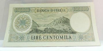 Italië. - 100 000 Lire - 19/07/1970 - Pick 100b (Zonder