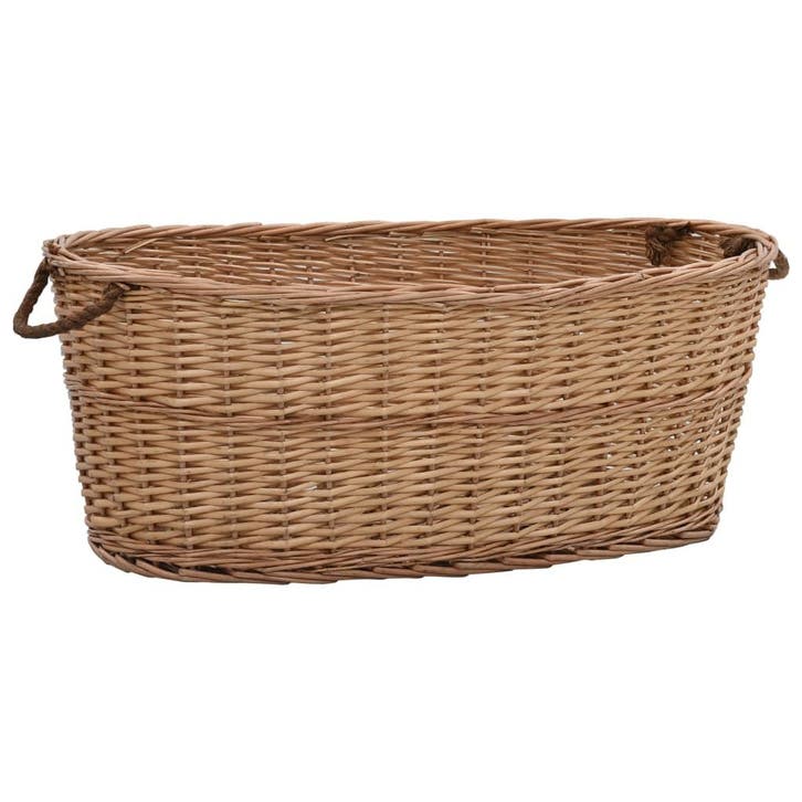vidaXL Houtmand met handvatten 88x57x34 cm natuurlijk, Jardin & Terrasse, Bois de chauffage, Envoi